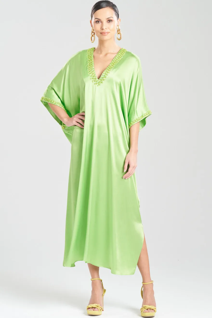 Key Essentials Embellished Cocoon Silk Caftan