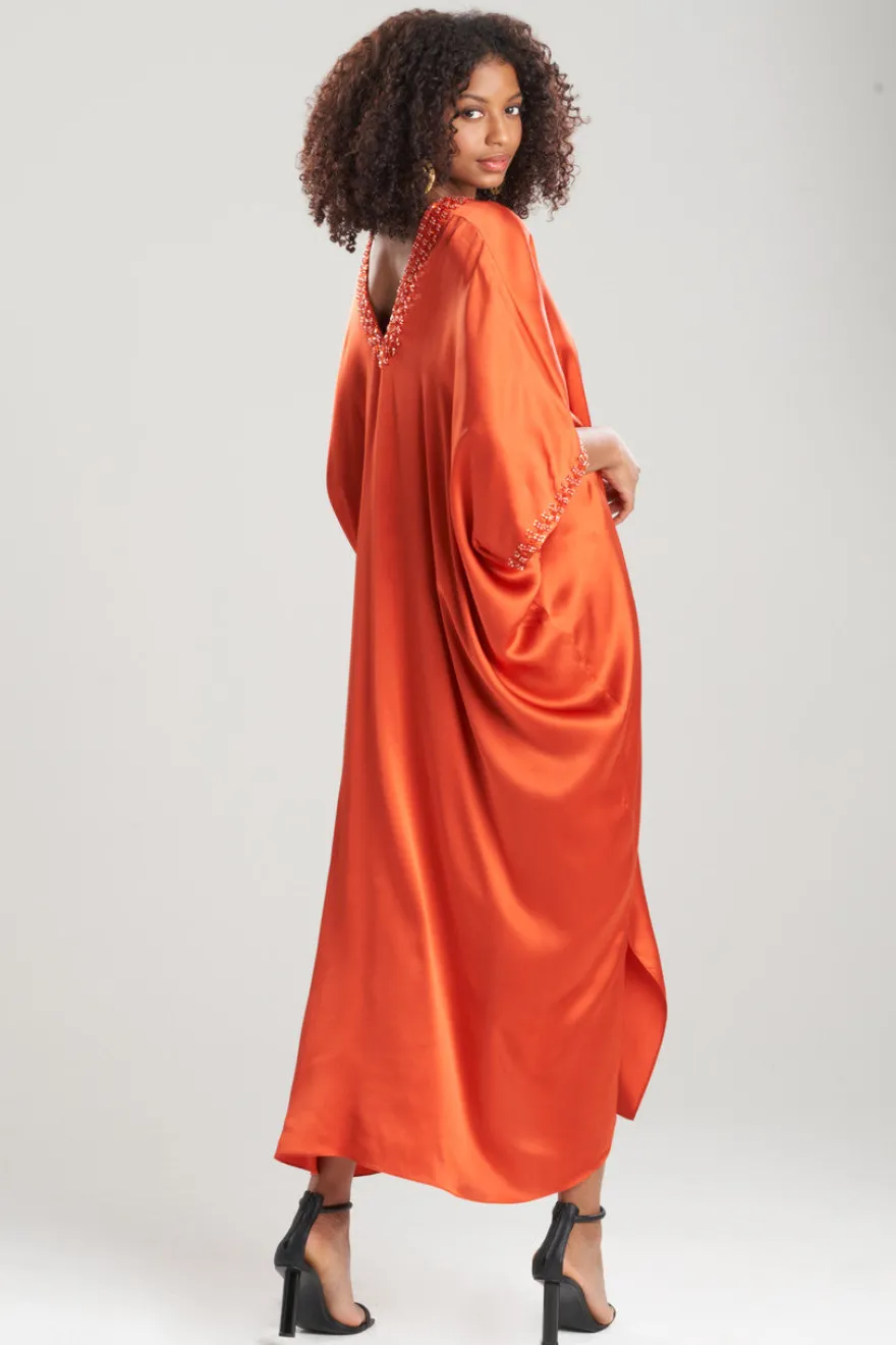 Key Essentials Embellished Cocoon Silk Caftan