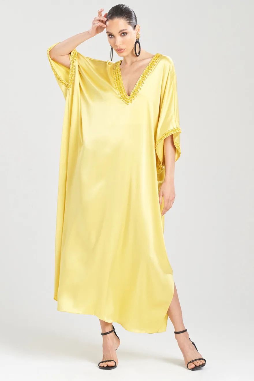 Key Essentials Embellished Cocoon Silk Caftan