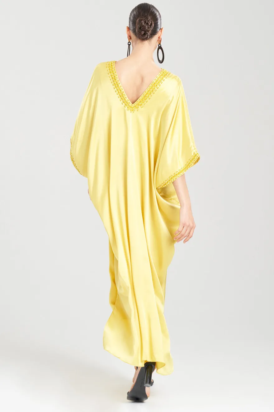 Key Essentials Embellished Cocoon Silk Caftan