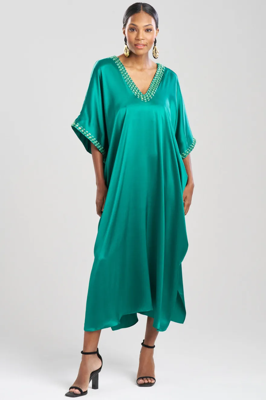 Key Essentials Embellished Cocoon Silk Caftan