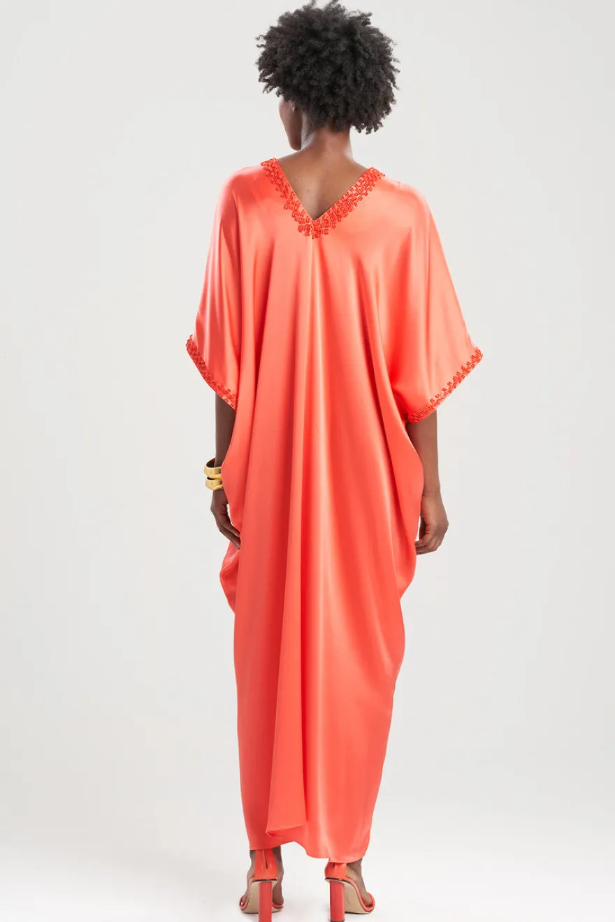 Key Essentials Embellished Cocoon Silk Caftan