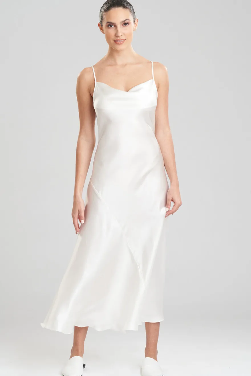 Key Essentials Silk Cowl Neck Slip Dress