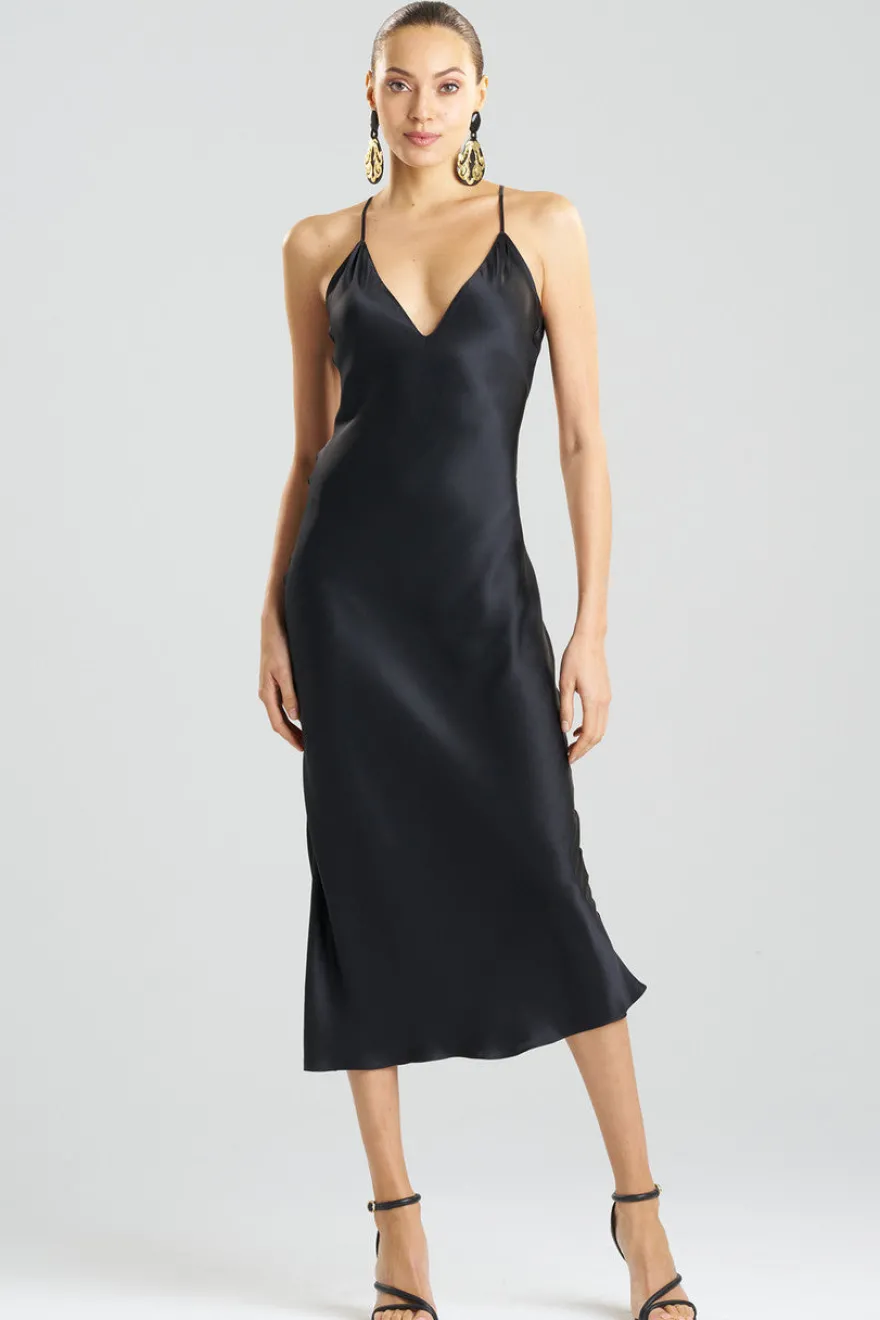 Key Essentials V-neck Silk Gown