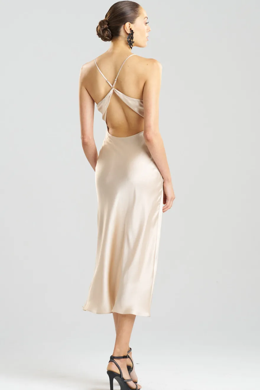 Key Essentials V-neck Silk Gown