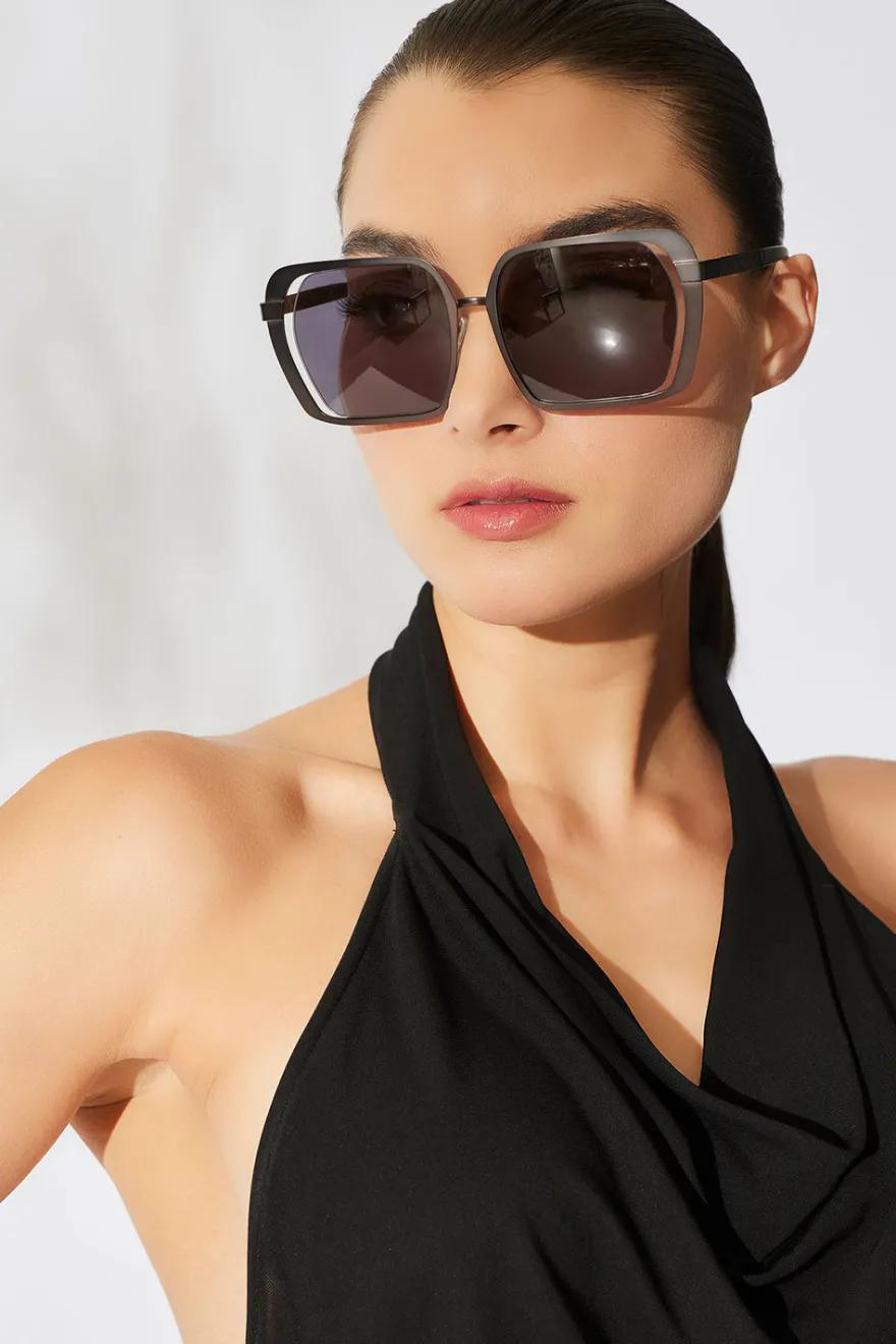 Kintsu Metal Rectangle Sunglasses