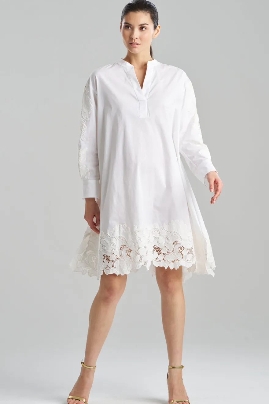 Kumo Embroidery Applique Oversized Shirtdress