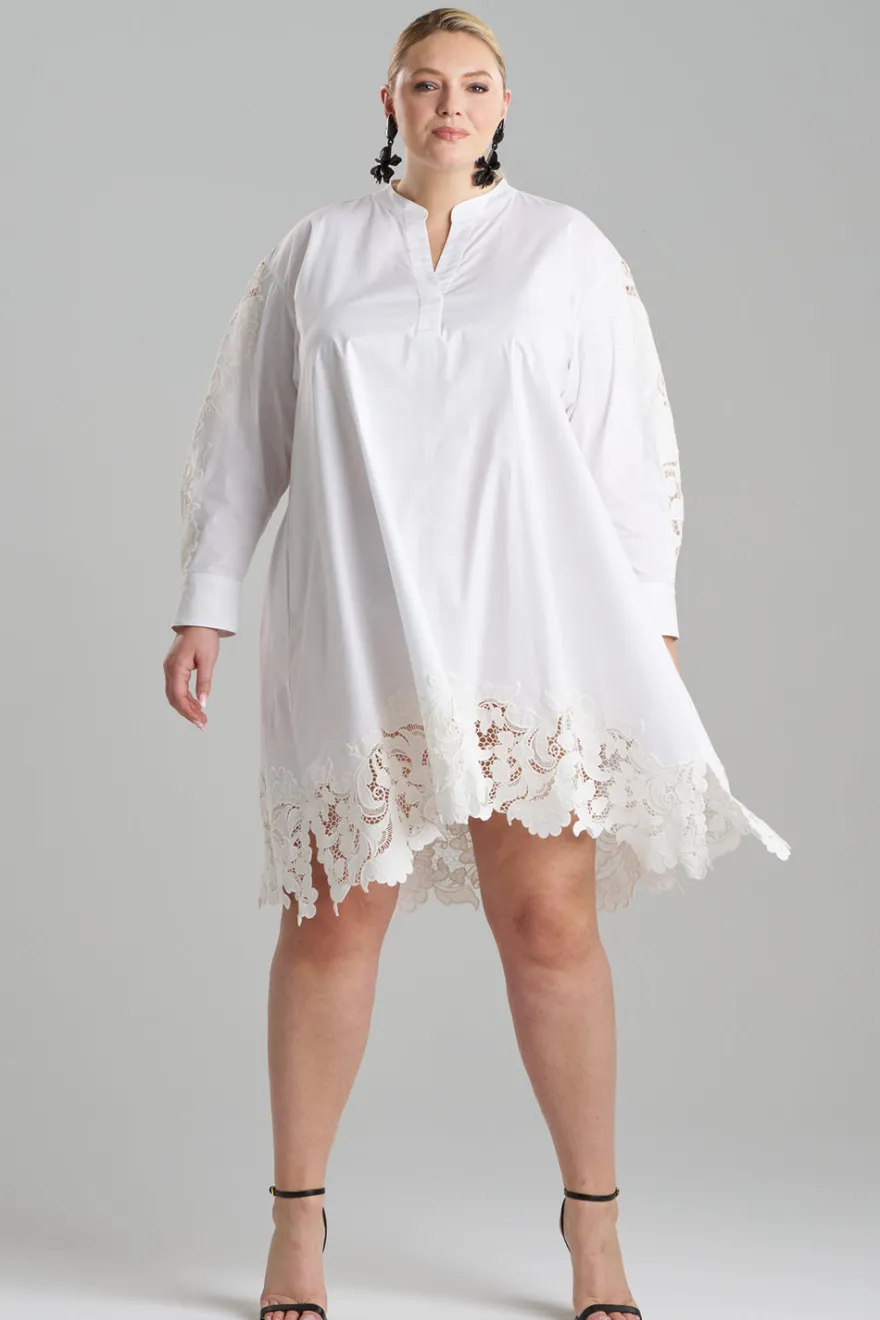Kumo Embroidery Applique Oversized Shirtdress