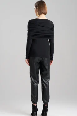 Layering Jersey Rouched Sleeve Top
