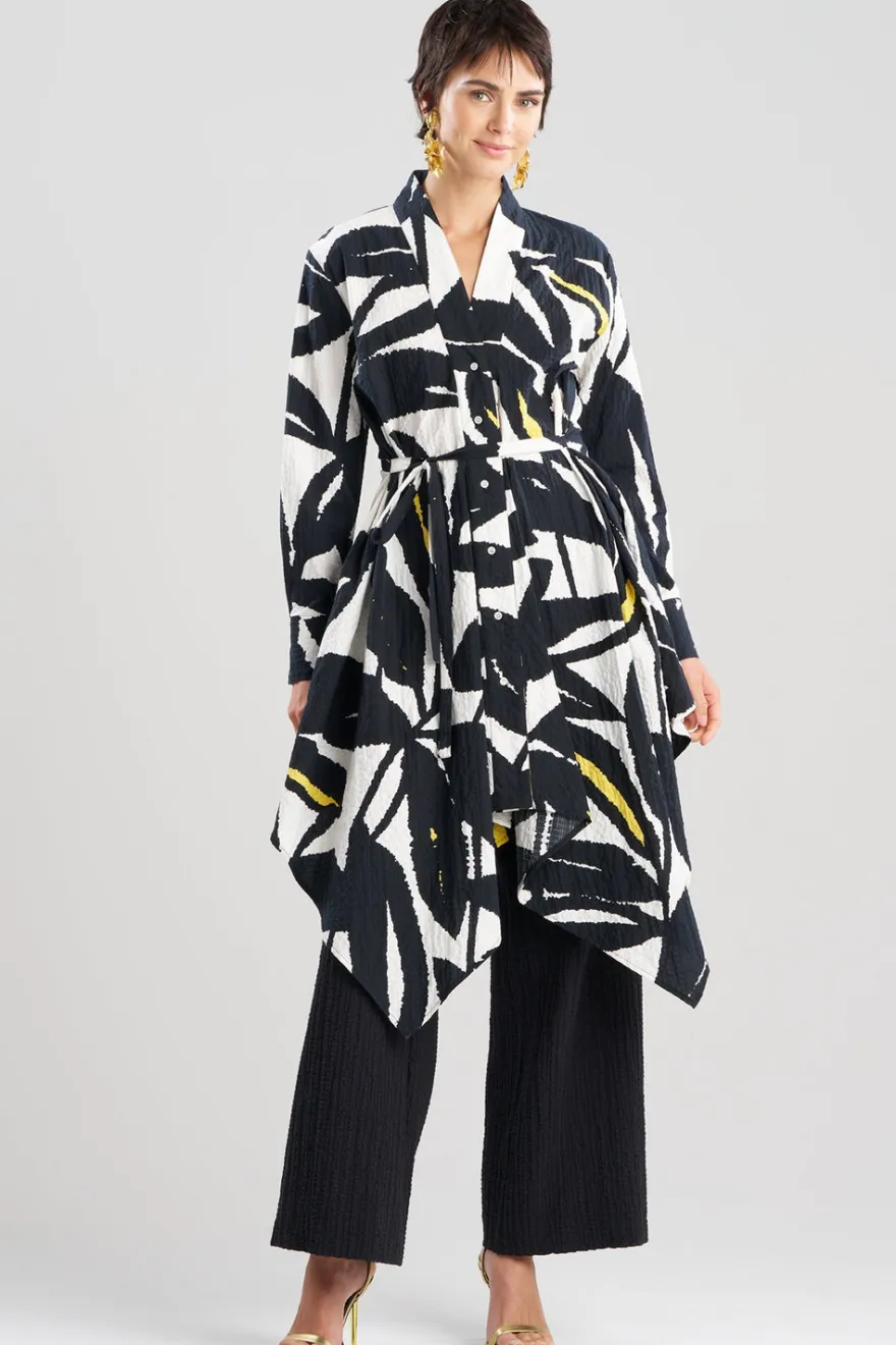 Leaf Matelassé Cotton Handkerchief Tunic