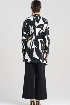 Leaf Matelassé Cotton Handkerchief Tunic