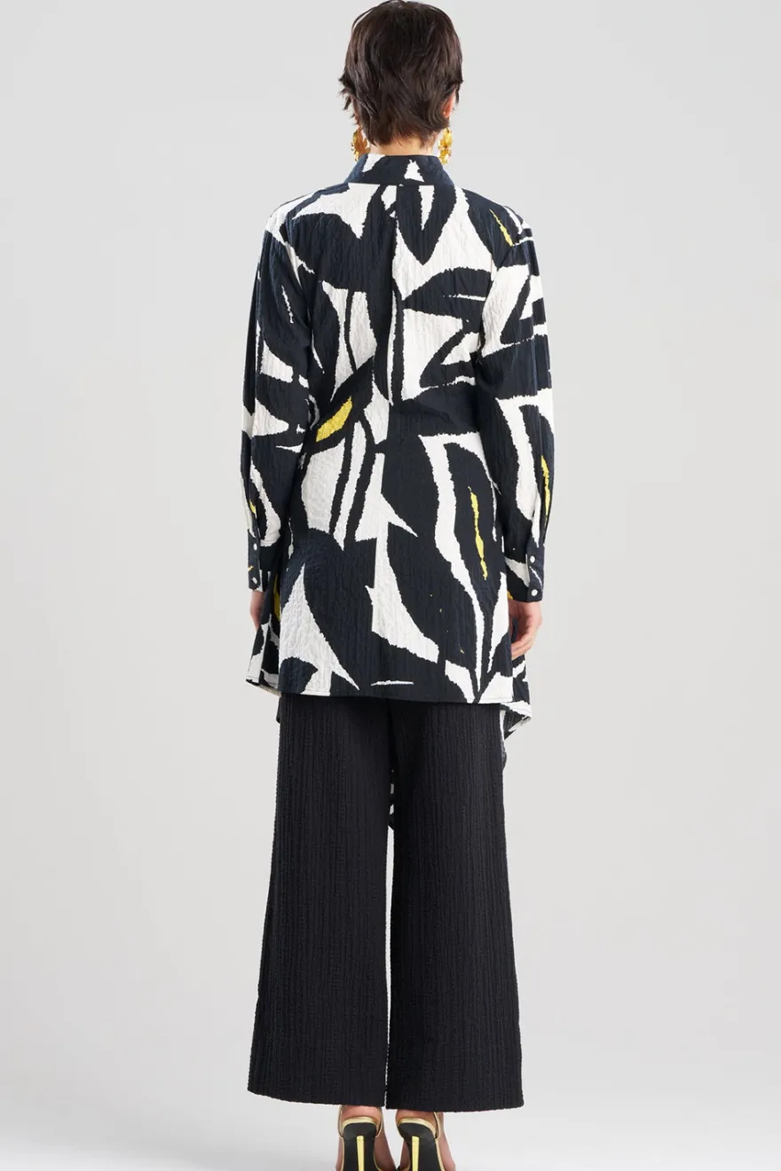 Leaf Matelassé Cotton Handkerchief Tunic