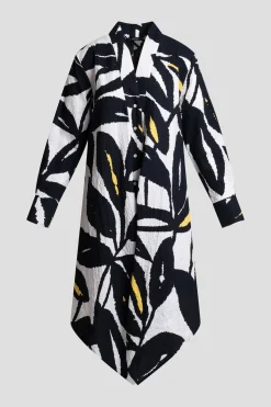 Leaf Matelassé Cotton Handkerchief Tunic