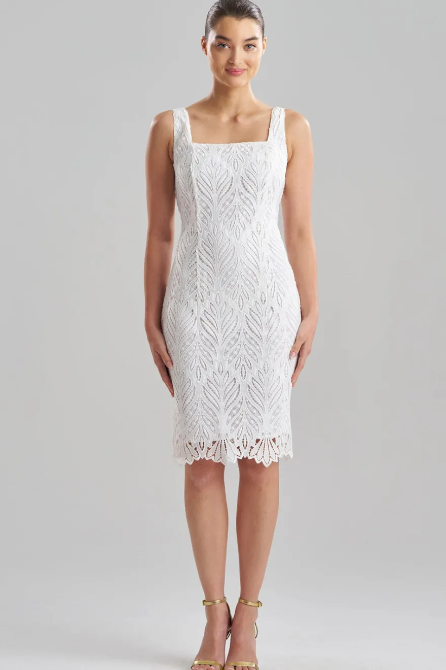 Leaflet Lace Tank Sheath Dress