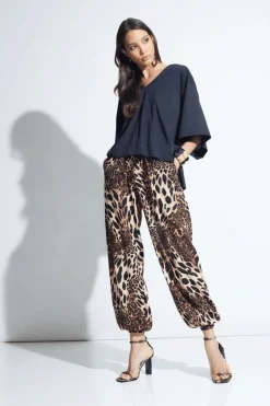 Leopard Cotton Gauze Pants