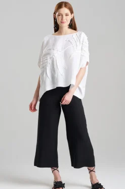 Light Weight Linen Embroidered Caftan Top