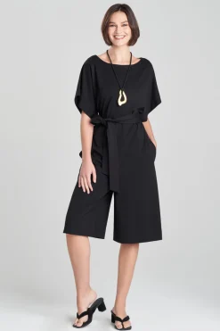 Light Weight Ponte Belted Jumpsuit