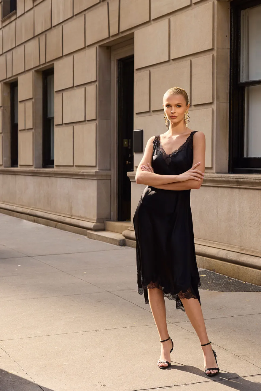 Lolita Asymmetrical Silk Slip Dress