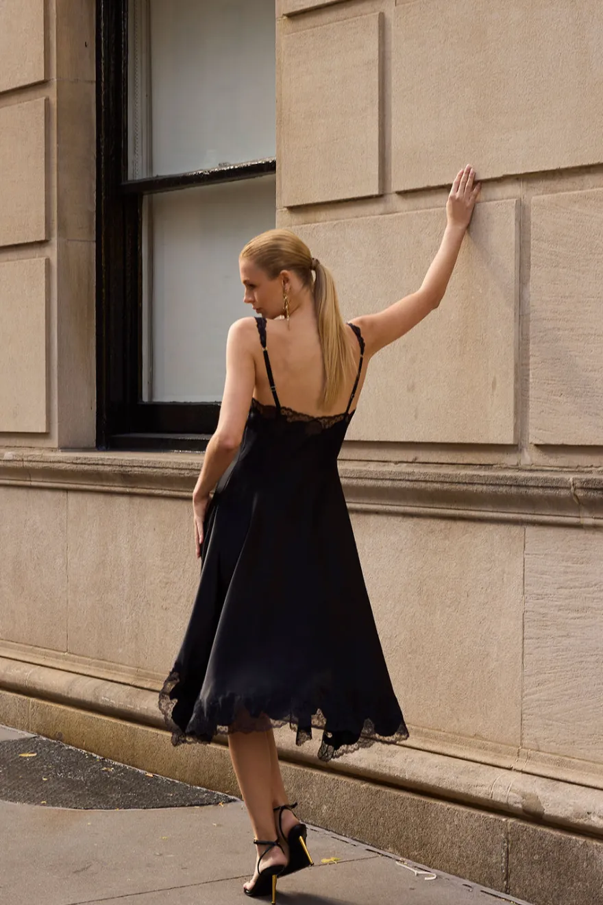 Lolita Asymmetrical Silk Slip Dress