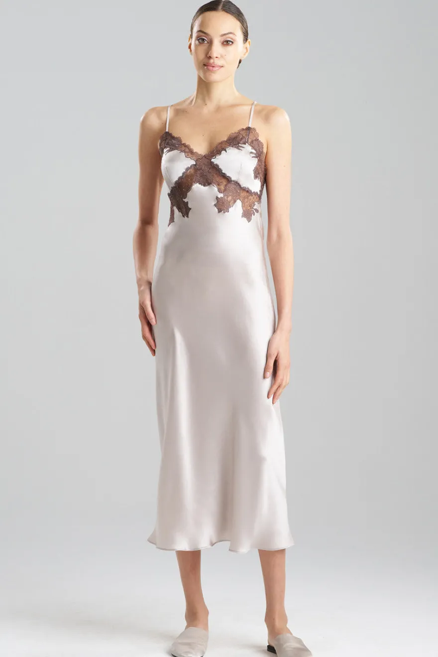 Lolita Lace Low Back Silk Slip Dress