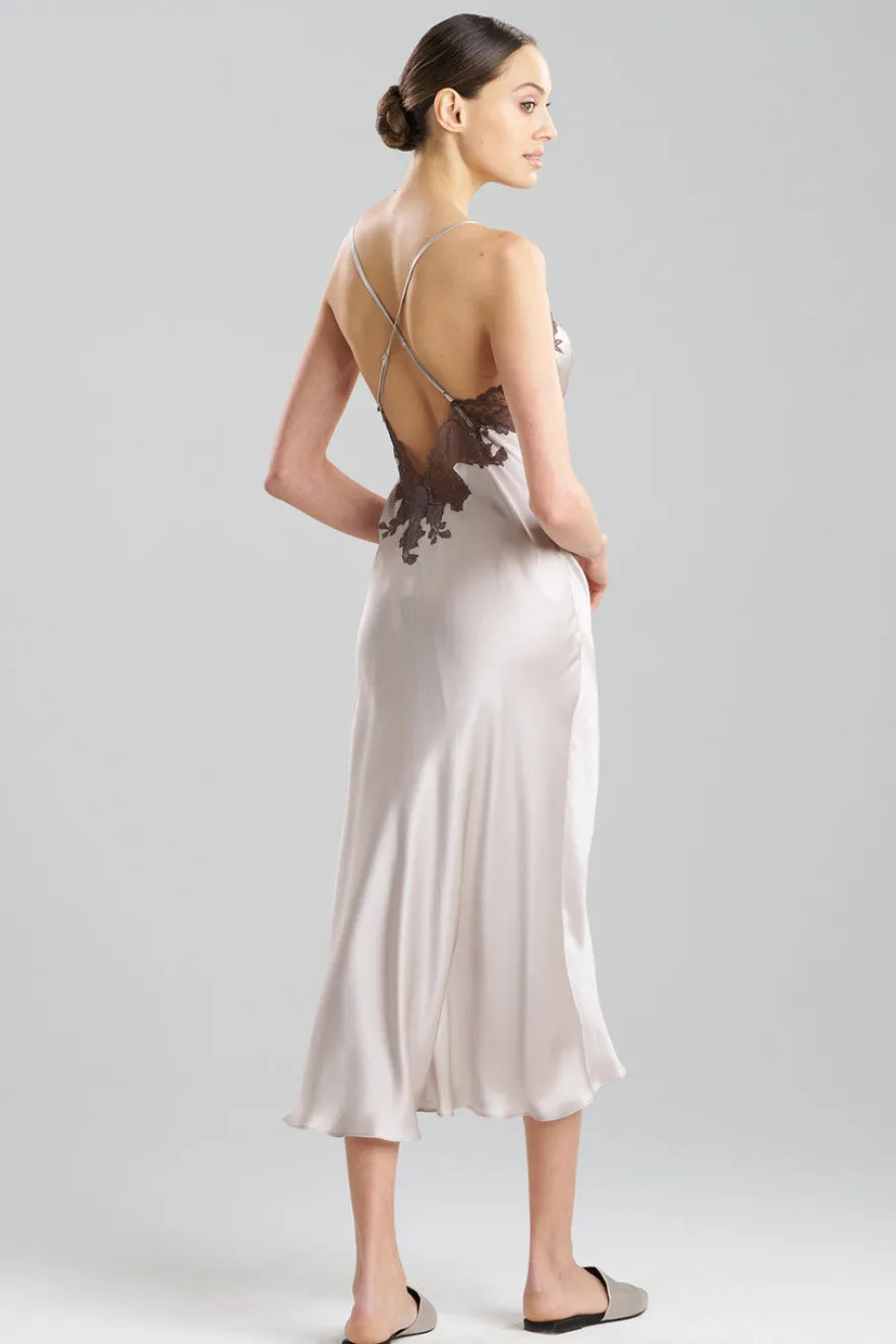 Lolita Lace Low Back Silk Slip Dress