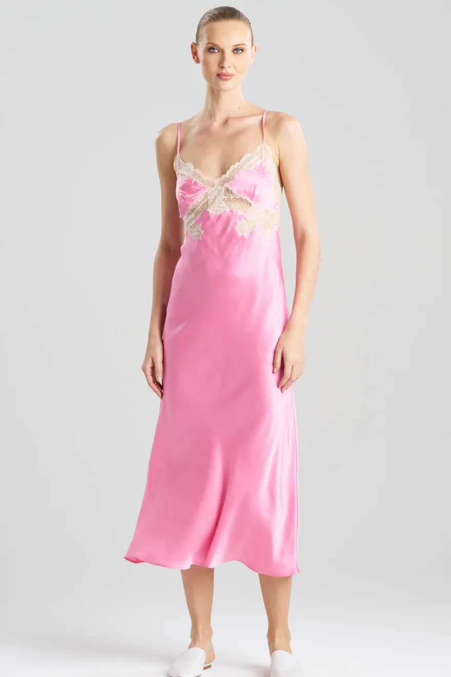 Lolita Lace Low Back Silk Slip Dress