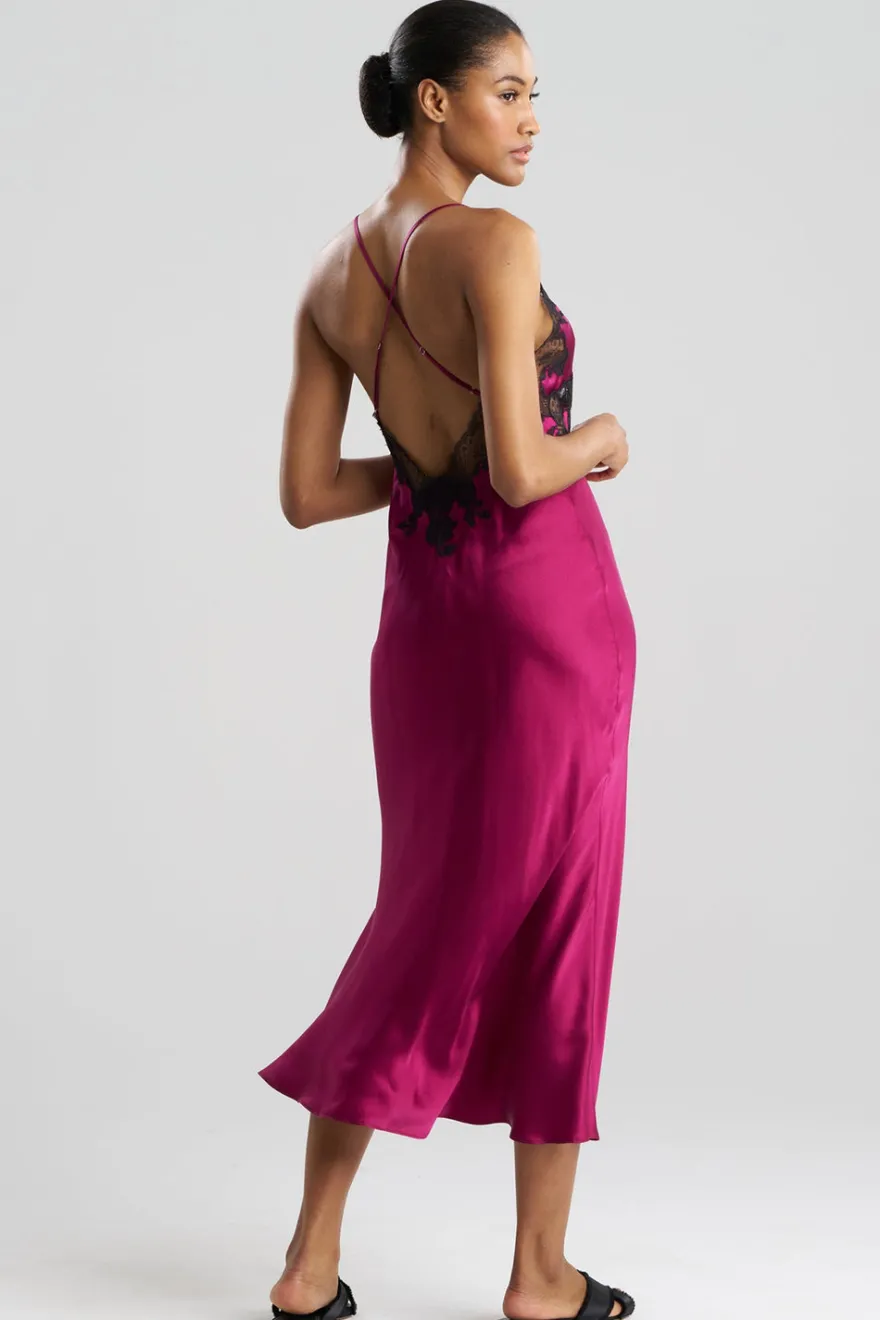 Lolita Lace Low Back Silk Slip Dress