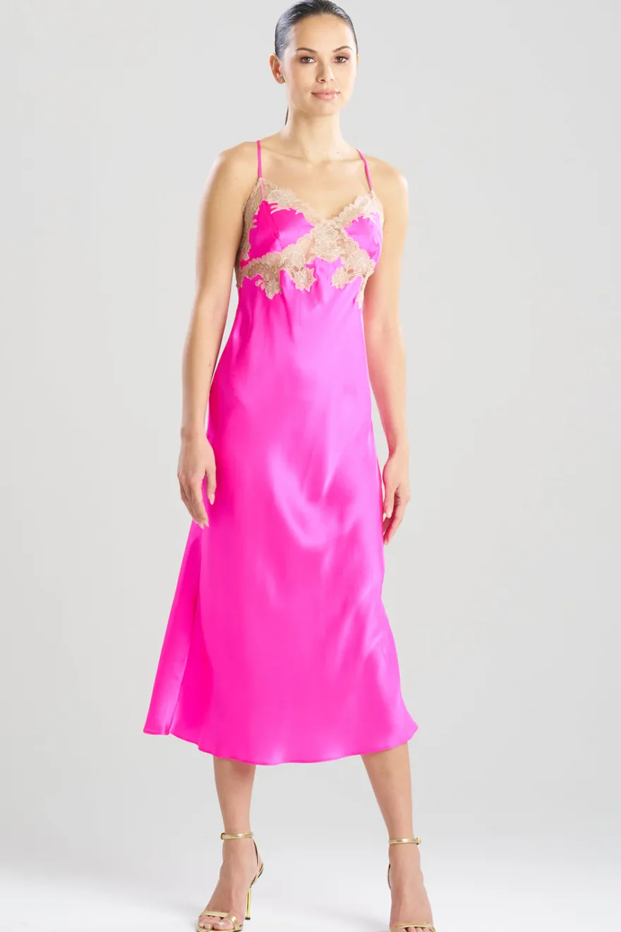Lolita Lace Low Back Silk Slip Dress