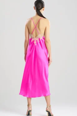 Lolita Lace Low Back Silk Slip Dress