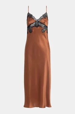 Lolita Lace Low Back Silk Slip Dress