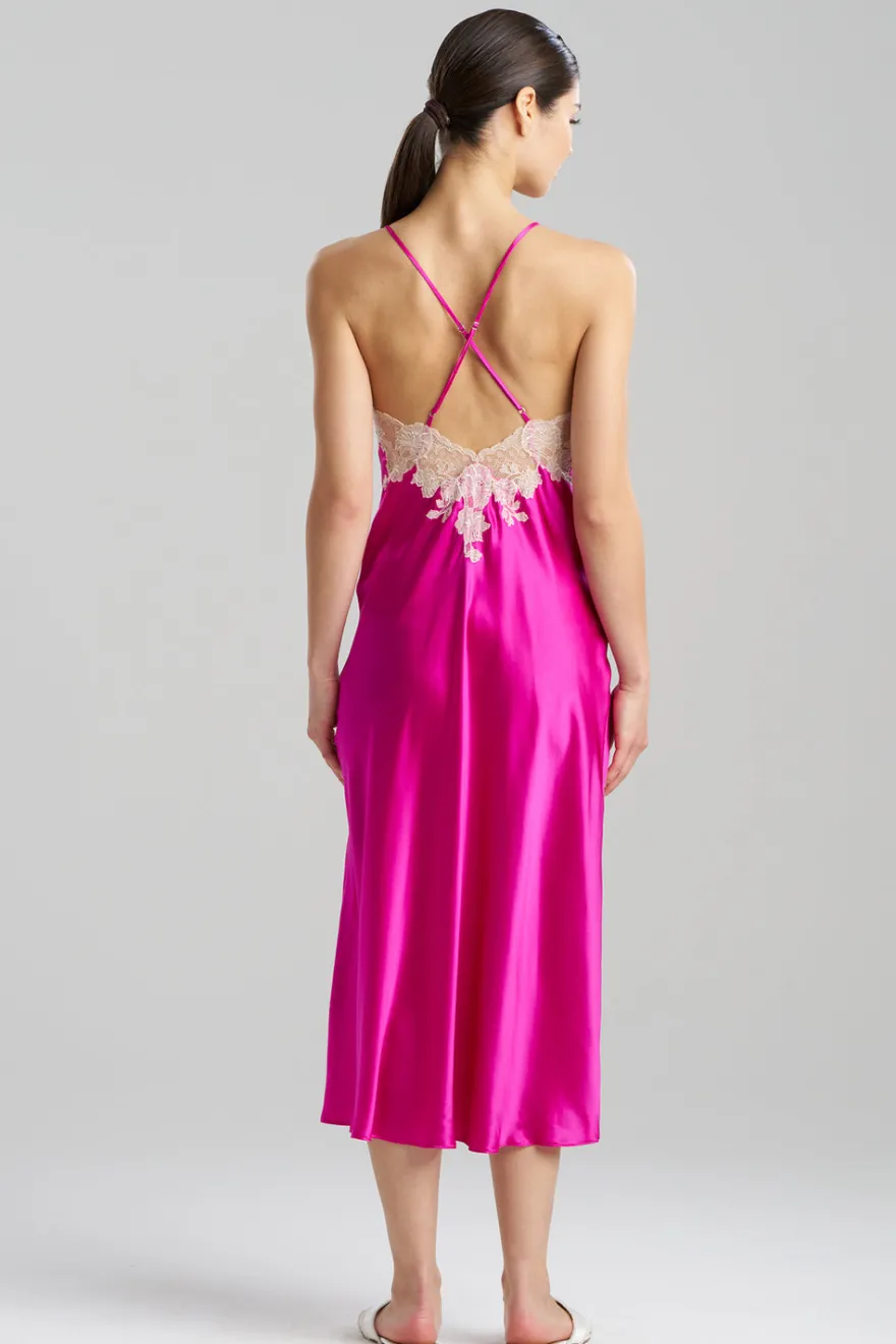 Lolita Lace Low Back Silk Slip Dress