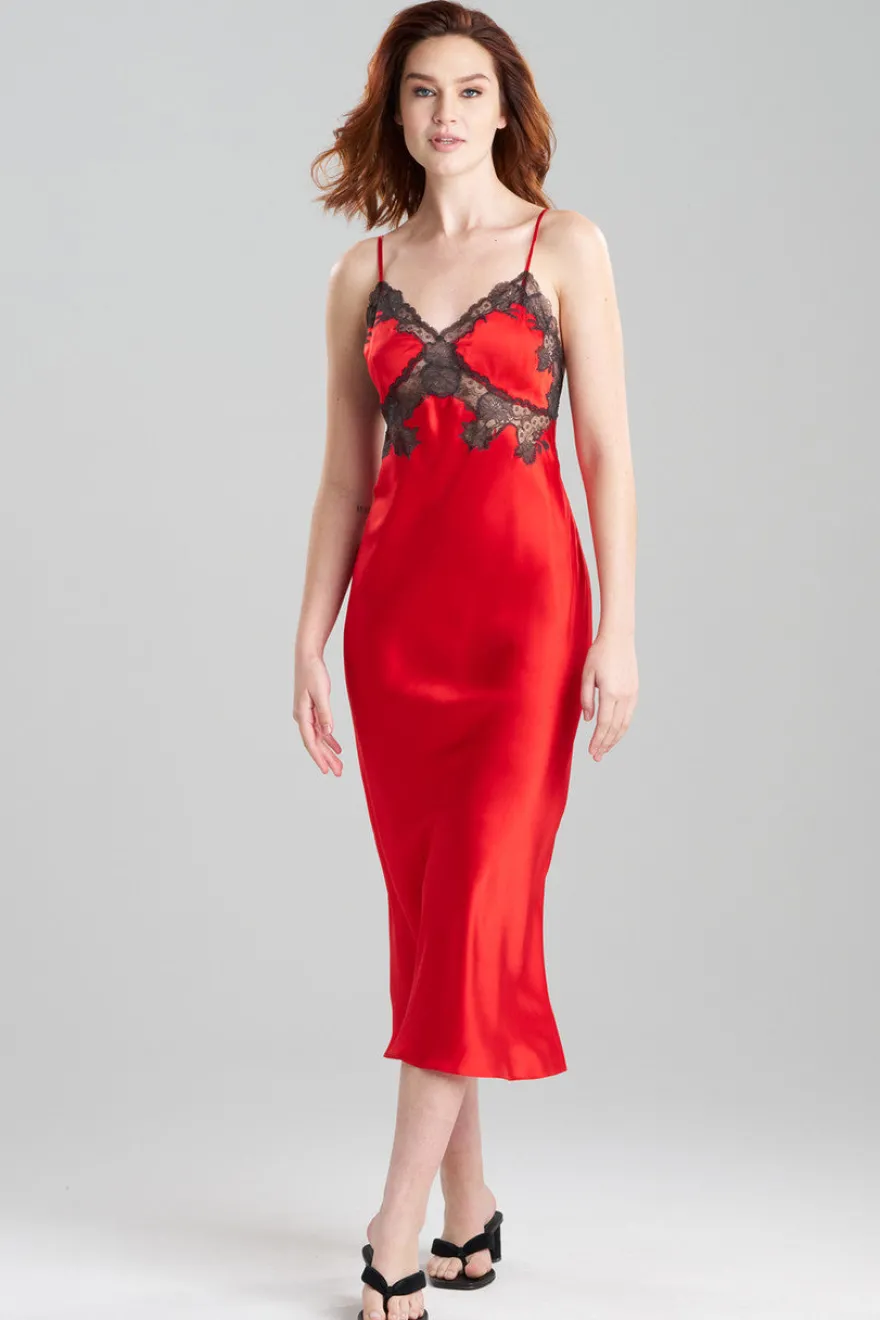 Lolita Lace Low Back Silk Slip Dress