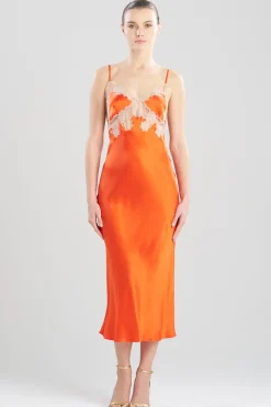 Lolita Lace Low Back Silk Slip Dress