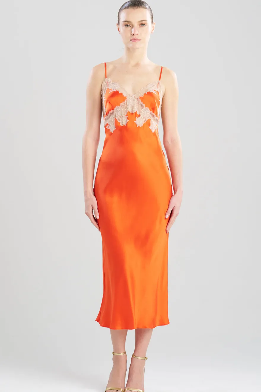 Lolita Lace Low Back Silk Slip Dress