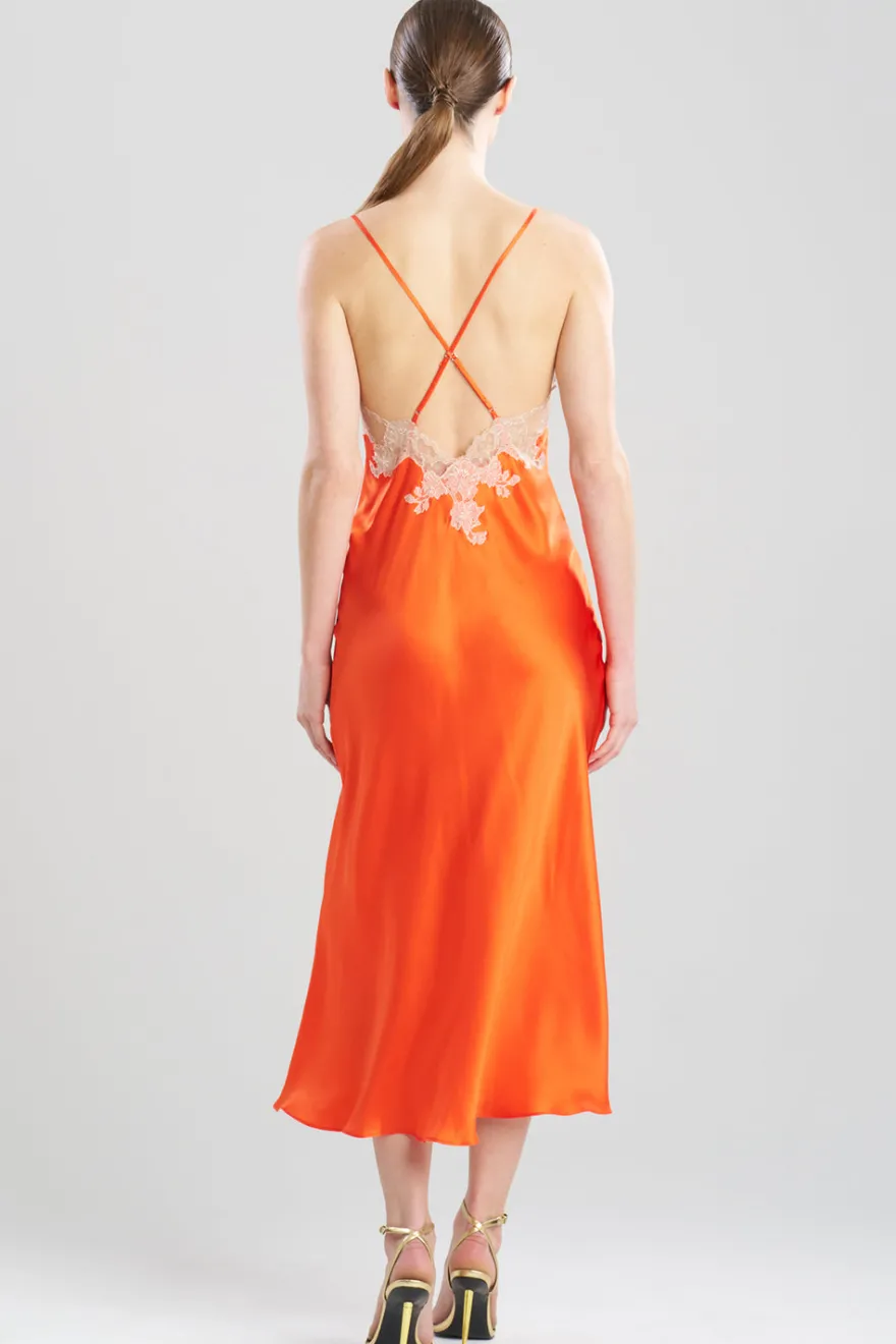 Lolita Lace Low Back Silk Slip Dress