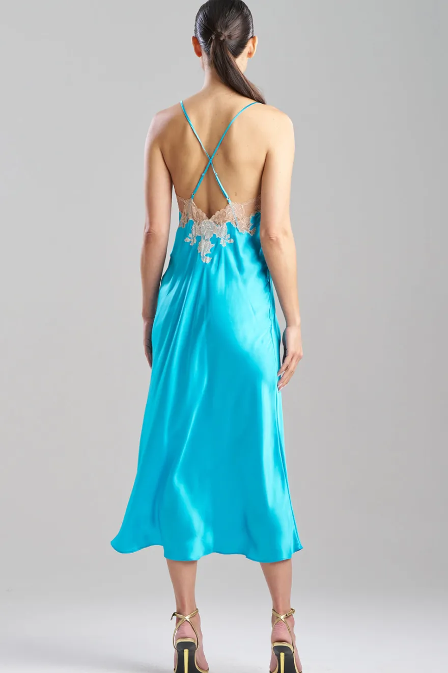 Lolita Lace Low Back Silk Slip Dress