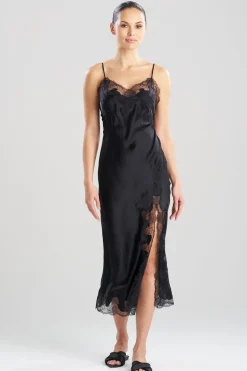 Lolita Lace Slit Silk Slip Dress