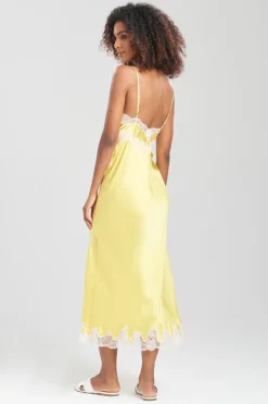 Lolita Lace Slit Silk Slip Dress
