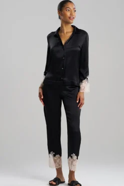 Lolita Lace Trim Silk Notch PJ