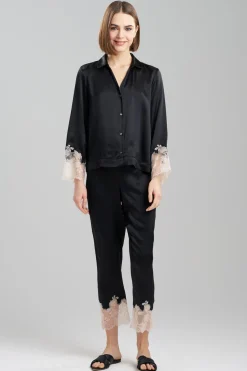 Lolita Lace Trim Silk Notch PJ