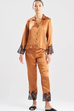 Lolita Lace Trim Silk Notch PJ