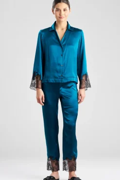 Lolita Lace Trim Silk Notch PJ