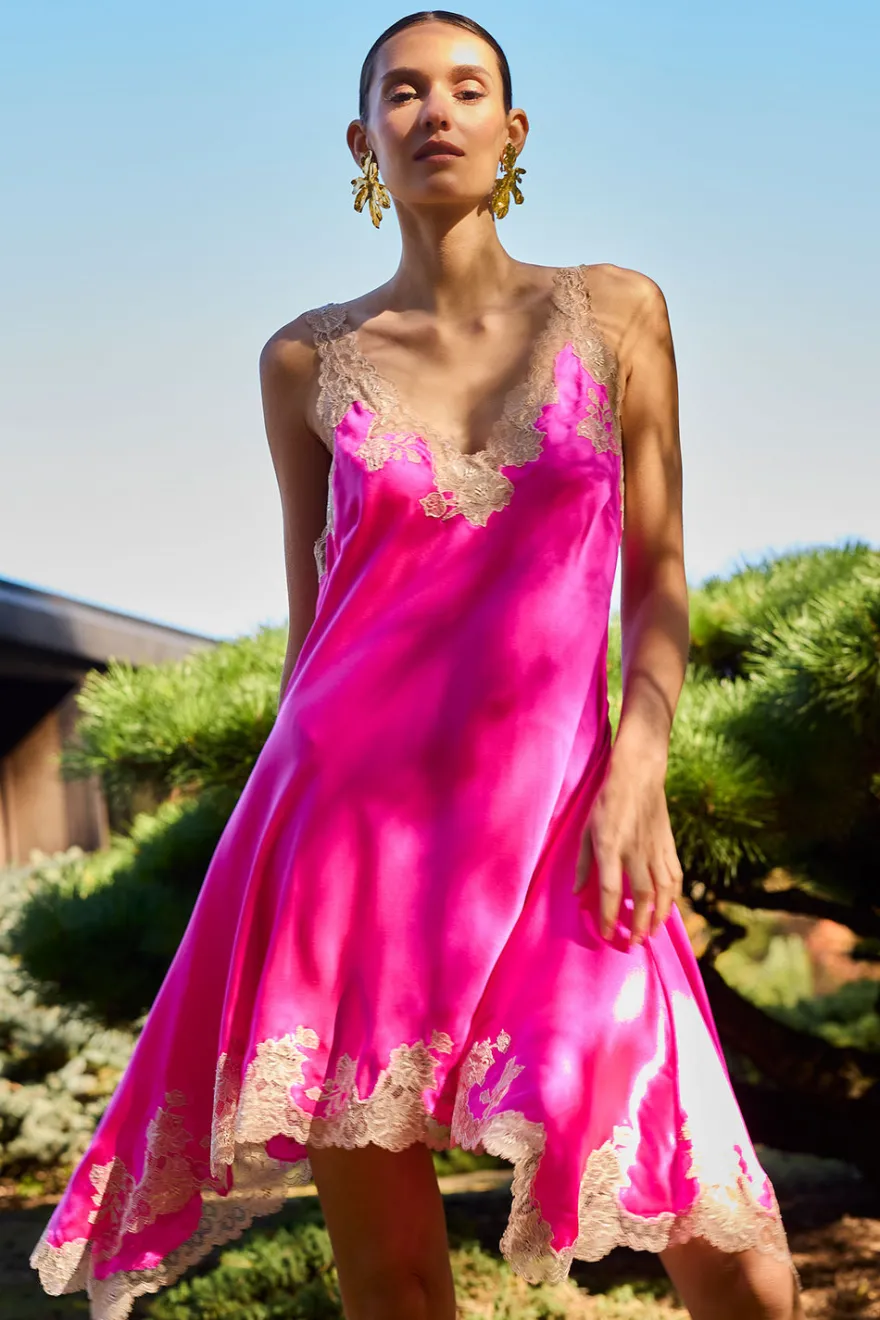 Lolita Lace V-Neck Silk Chemise