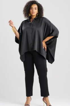 Luxe Charmeuse Button Down Caftan Shirt