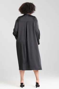 Luxe Charmeuse Oversized Shirtdress