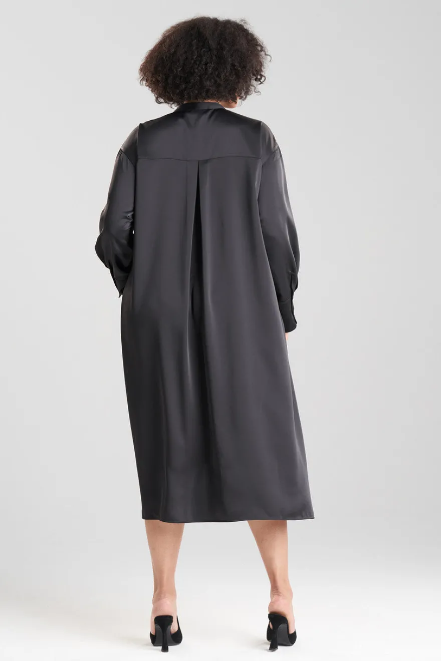 Luxe Charmeuse Oversized Shirtdress