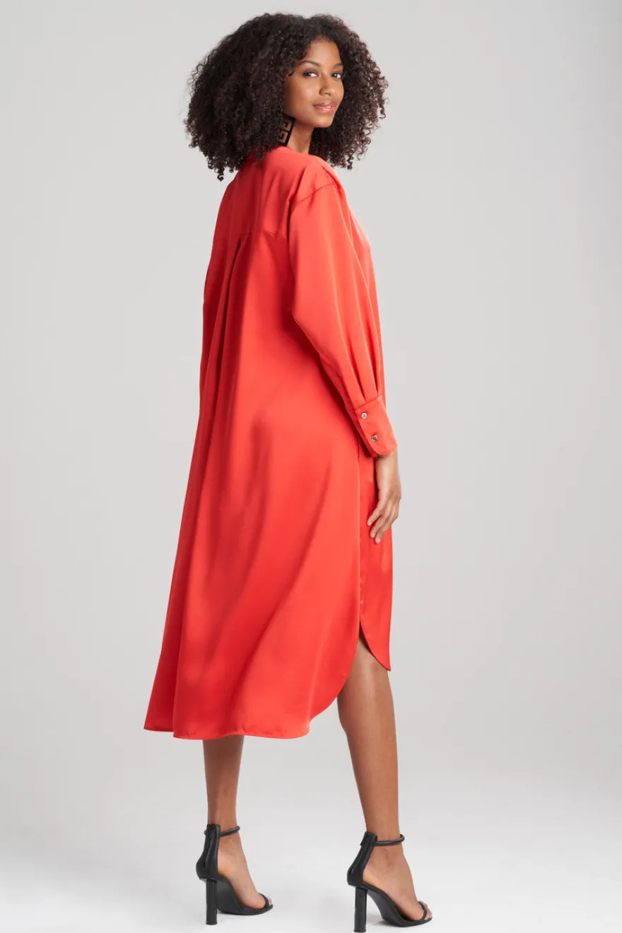 Luxe Charmeuse Oversized Shirtdress