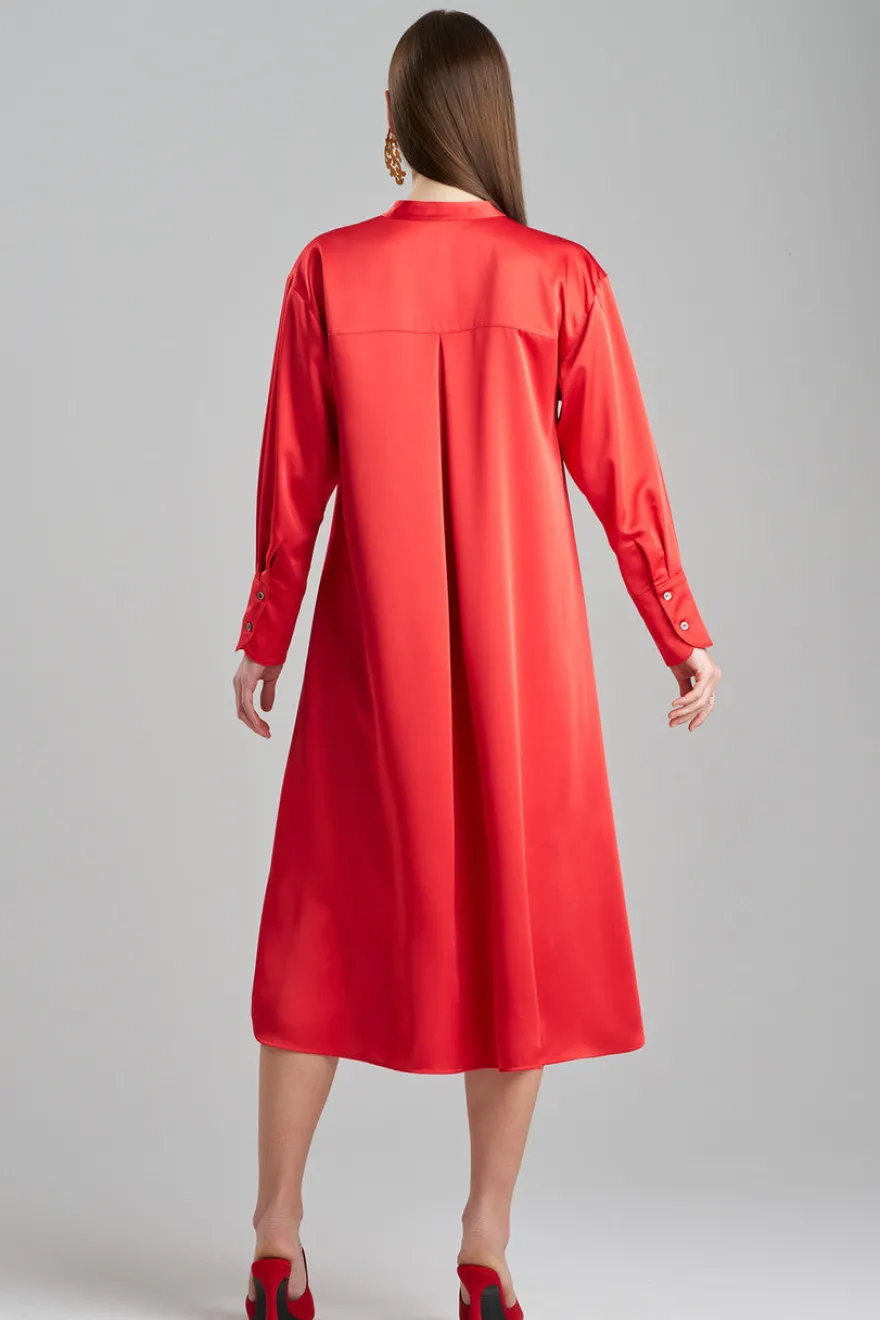 Luxe Charmeuse Oversized Shirtdress