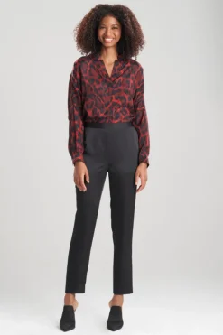 Luxe Charmeuse Pull On Tapered Pants