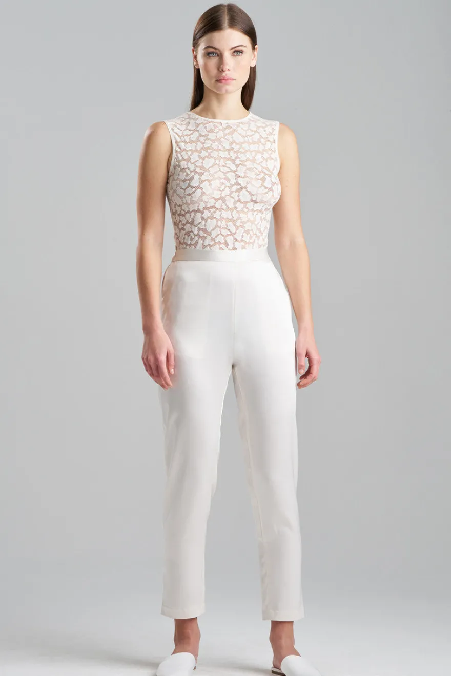 Luxe Charmeuse Pull On Tapered Pants